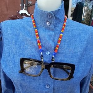 Beaded Eyeglass keeper/holder Native American